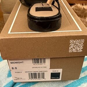 Dolce Vita Midnight Snake Embossed Flats